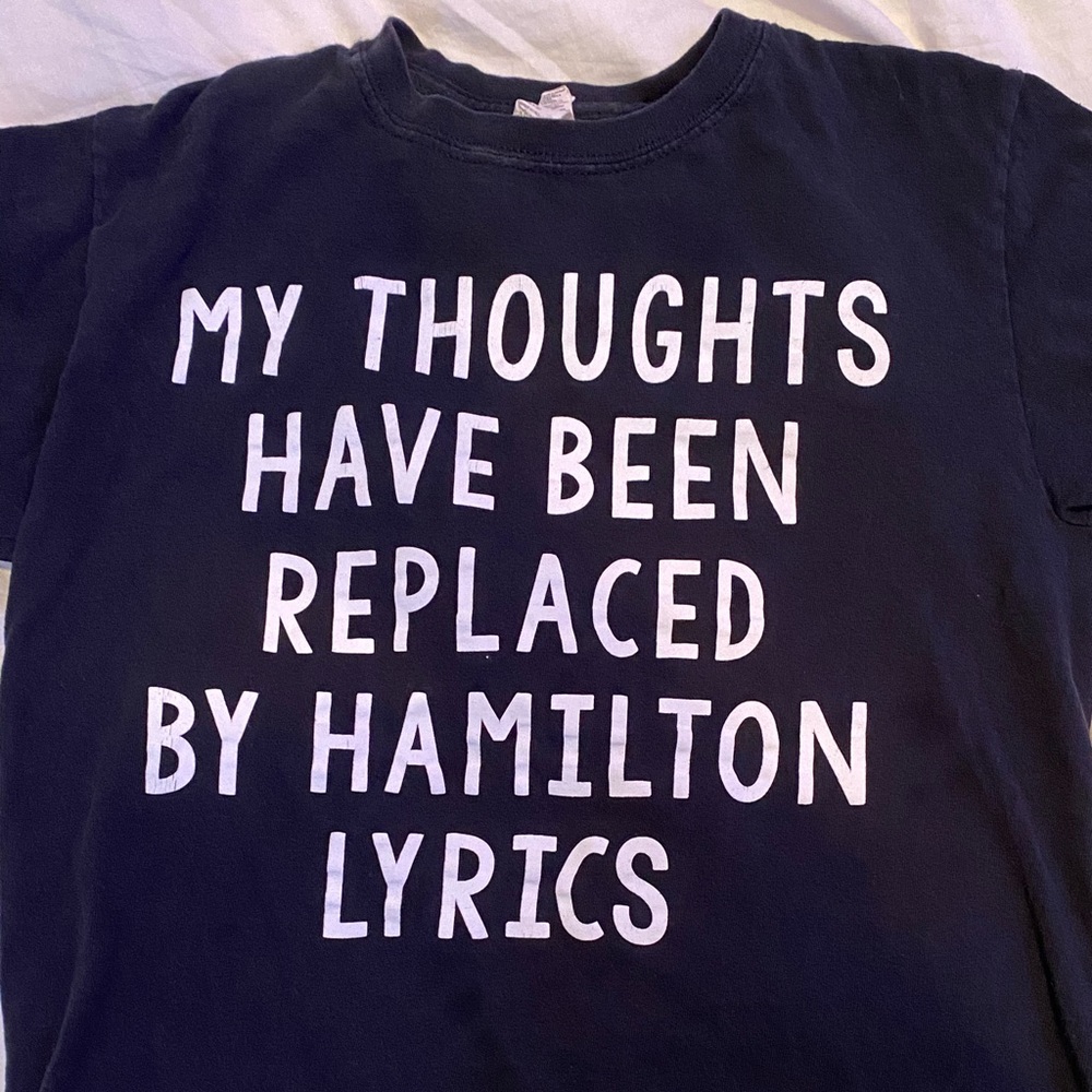 I am selling a Hamilton T-Shirt in black from Amazon